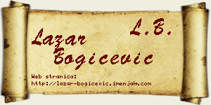 Lazar Bogičević vizit kartica